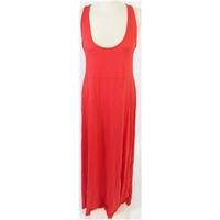 asos red long sleeveless dress size 20