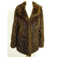 Asos Size 8 Brown Bear Faux Fur Coat with Long Sleeves