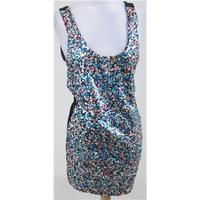 Asos, size 14 multi-coloured sequined mini dress