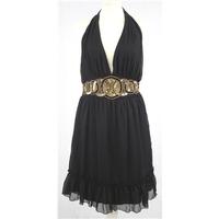 Asos - Size 12 - Black - Sequined Halterneck LBD Dress
