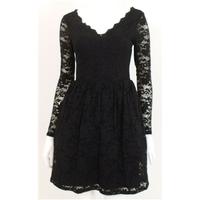 Asos Size 10 Black Lace Dress with netting underskirt