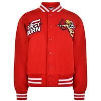 ashley williams cherub patch varsity jacket