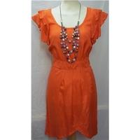 asos size 10 vibrant orange asymmetrical dress