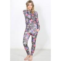 Ashley Floral Print Side Pockets Tracksuit