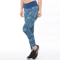 asics womens fuzex deep waisted performance running tight leggings bru ...