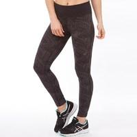 asics womens fuzex deep waisted performance running tight leggings bru ...