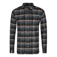 ashburton flannel check long sleeve shirt dark navy