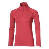 Asics Long Sleeve 1/2 Zip Top - Womens - Camelion Rose