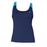 asics fitted tank top womens indigo blue