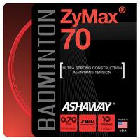 Ashaway ZyMax Badminton String - Single Set - Red, 0.70mm