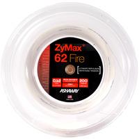ashaway zymax 62 fire badminton string 200m reel white