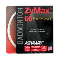 Ashaway Zymax 66 Fire Power Badminton String - 10m Set - White