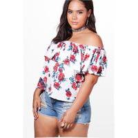 Ashleigh Off The Shoulder Ruffle Printed Top - multi