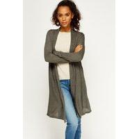 asymmetric sides open long cardigan