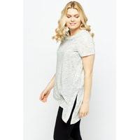 asymmetric grey speckled top