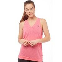 asics womens fuzex relaxed fit running tank camelion rose