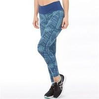 Asics Womens Fuzex Deep Waisted Performance Running Tight Leggings Brush Kingfisher