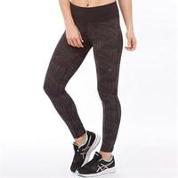 Asics Womens Fuzex Deep Waisted Performance Running Tight Leggings Brush Shark