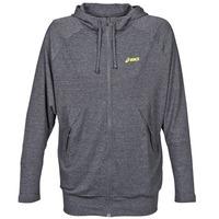 asics long sleeve hoodie womens sweatshirt in grey