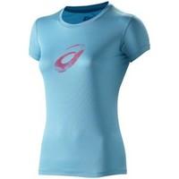 asics graphic ss top 110423 0877 womens t shirt in blue