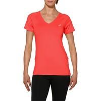 asics performance tee womens t shirt in red