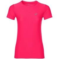 asics ss top womens t shirt in red