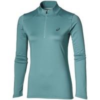 asics ess winter 12 zip womens sweater in green