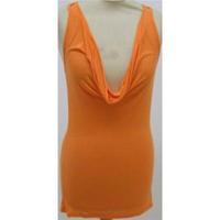 Asos orange sleeveless top size 8