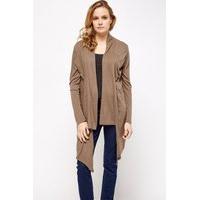 asymmetric side open cardigan