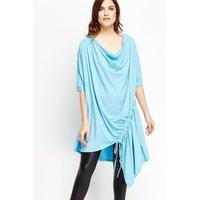 Asymmetric Cowl Neck Long Top