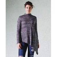 asymmetric long sleeve top