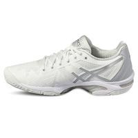 asics gel resolution 7 mens tennis shoes whitesilver 95 uk