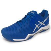 asics gel resolution 7 mens tennis shoes blue 12 uk