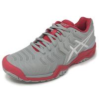 asics gel resolution 7 ladies tennis shoes whitepink 7 uk