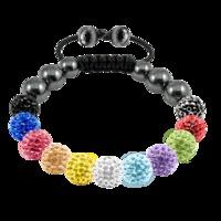 Assorted Coloured Crystal & Magnetite 10mm Bracelet