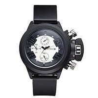 ASJ Men\'s Unisex Sport Watch Fashion Watch Wrist watch Quartz Water Resistant / Water Proof Silicone Band Charm Cool Casual Black Watch