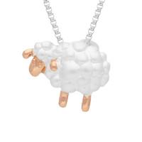 Ashbourne Show Silver Rose Gold Sheep Pendant Necklace