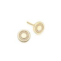 Astley Clarke Gold and Diamond Mini Cosmos Stud Earrings
