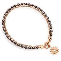 Astley Clarke Hematite Sun Biography Bracelet