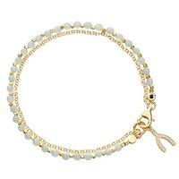 Astley Clarke Amozonite Wishbone Biography Bracelet