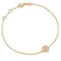 Astley Clarke Yellow Gold and Diamond Mini Aura Bracelet
