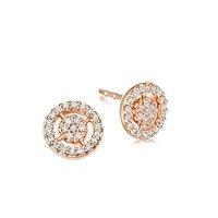 Astley Clarke Rose Gold and Diamond Mini Icon Aura Stud Earrings