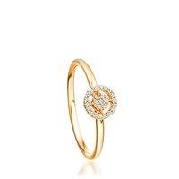 astley clarke 14ct yellow gold mini diamond icon aura ring