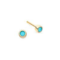 Astley Clarke Stilla Mini Turquoise 18ct Gold Plated Stud Earrings