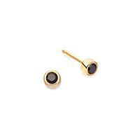 Astley Clarke Stilla Mini Black Spinel 18ct Gold Plate Stud Earrings
