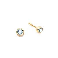 Astley Clarke Stilla Mini London Blue Topaz And 18ct Gold Plate Stud Earrings