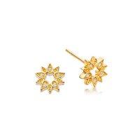 Astley Clarke Biography Mini Sun 18ct Yellow Gold Stud Earrings