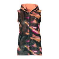 asics womens fuzex sleeveless hoody sea wavediva pink xs