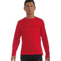 assos made in cycling ls t shirt red swiss lg