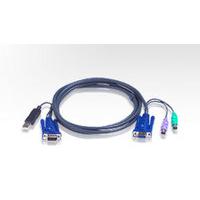 aten kvm cable usb pc to ps2 switch 18m